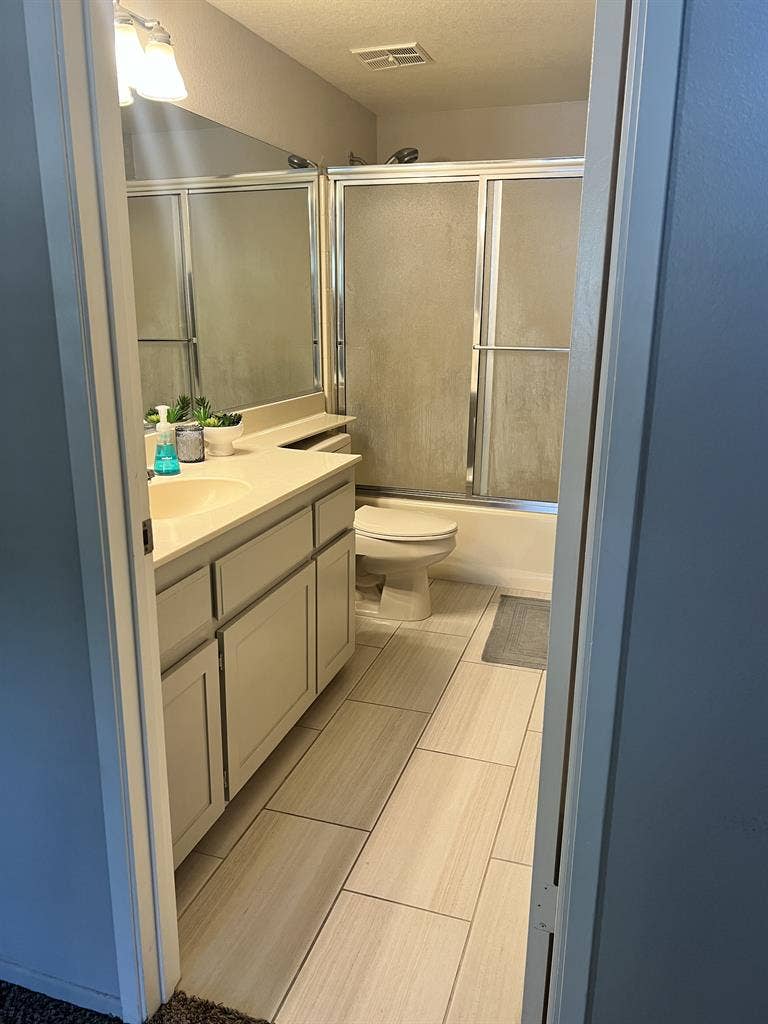 Room with restroom