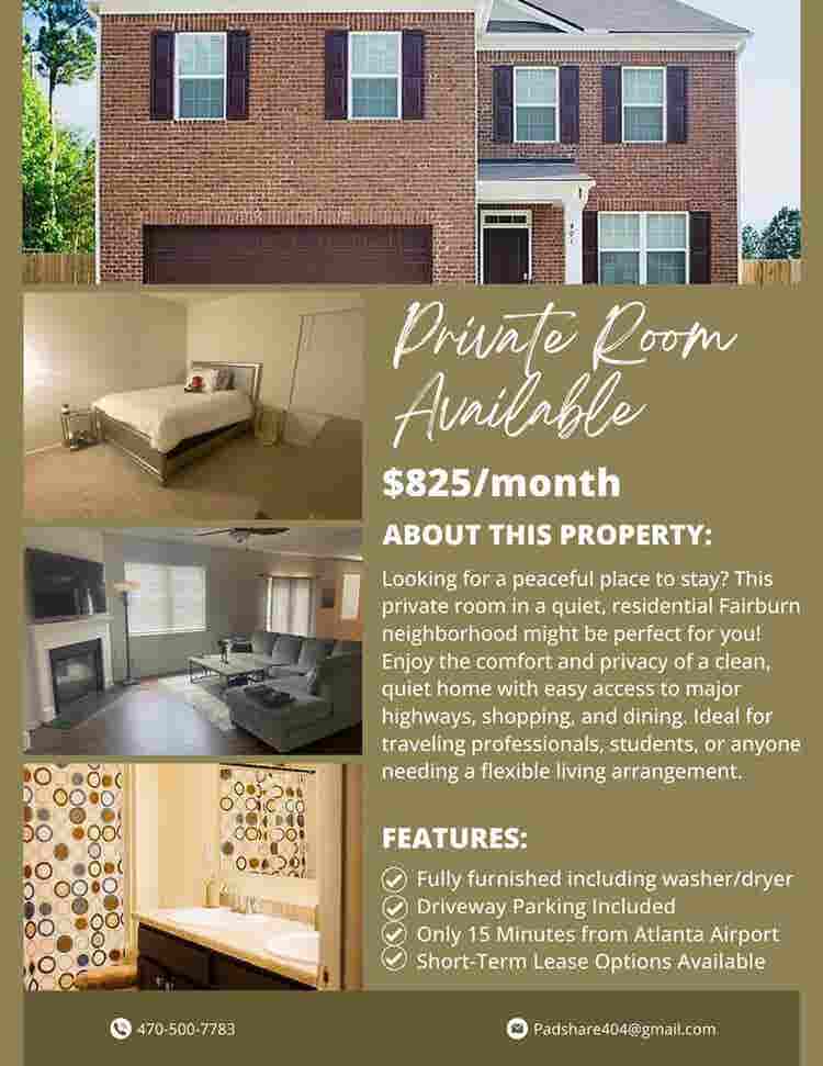Private Room Available