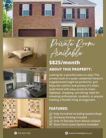 Private Room Available