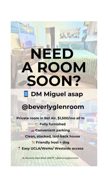 Private Furnished Room BILLS INCL!