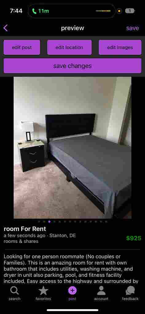 Room for RENT
