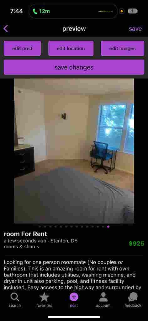Room for RENT