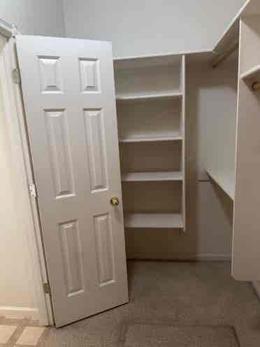 Private bathroom and walk-in closet