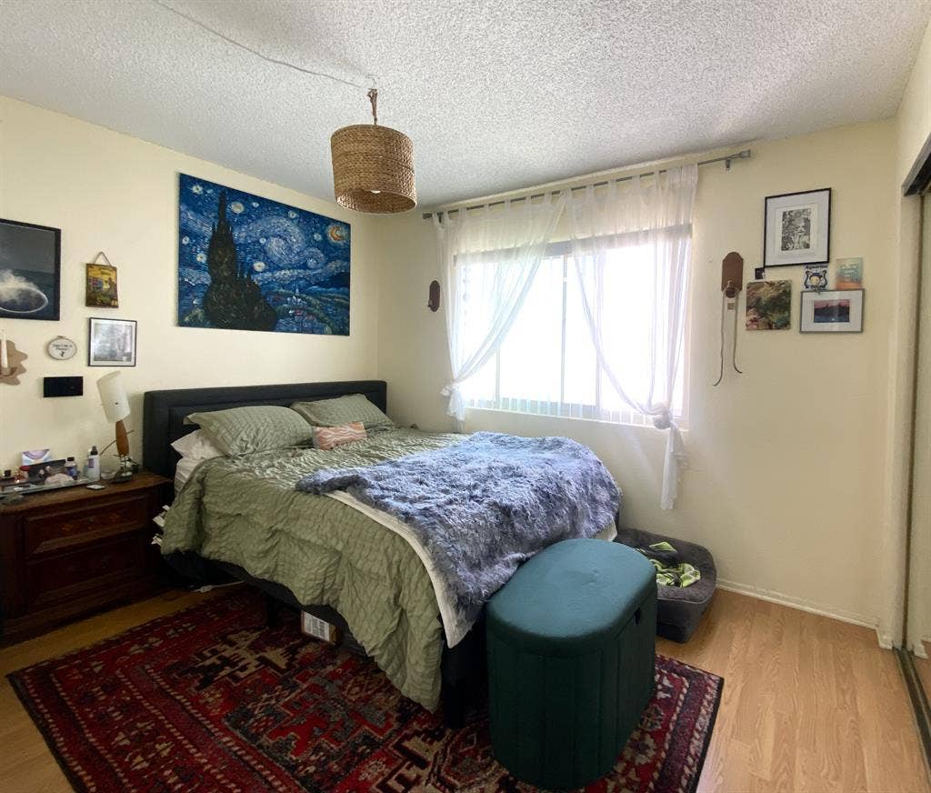 Room with partially shared bathroom