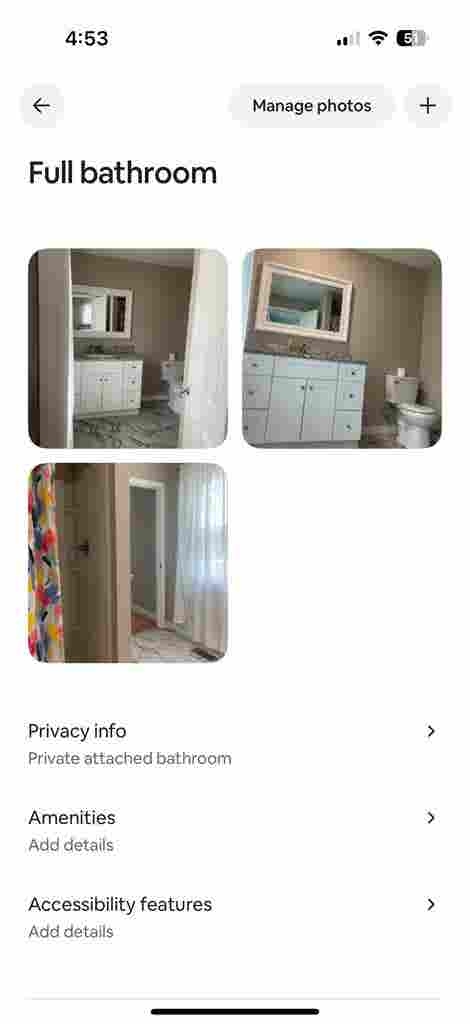 Room with private bath