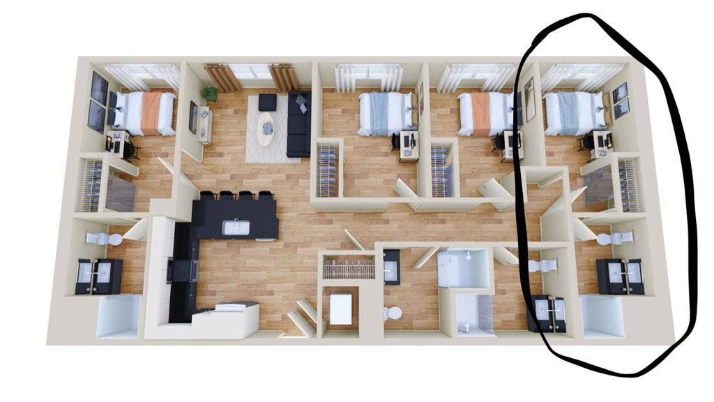 Modern private
room for rent!