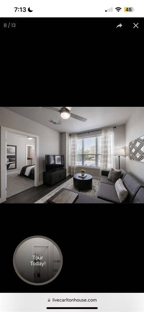 1 bedroom apartment at the Carlton