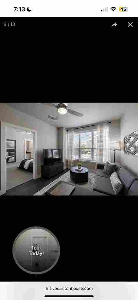 1 bedroom apartment at the Carlton