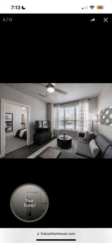 1 bedroom apartment at the Carlton