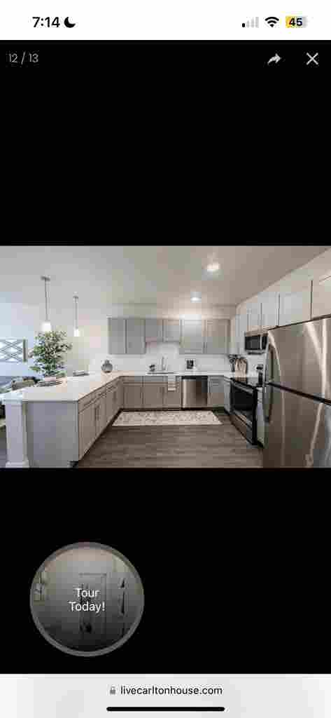 1 bedroom apartment at the Carlton