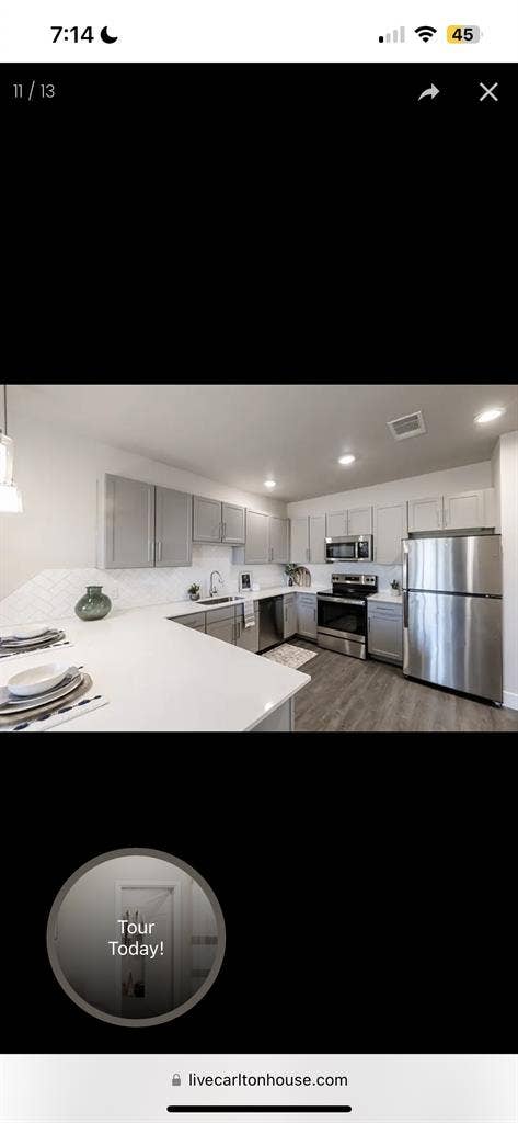 1 bedroom apartment at the Carlton