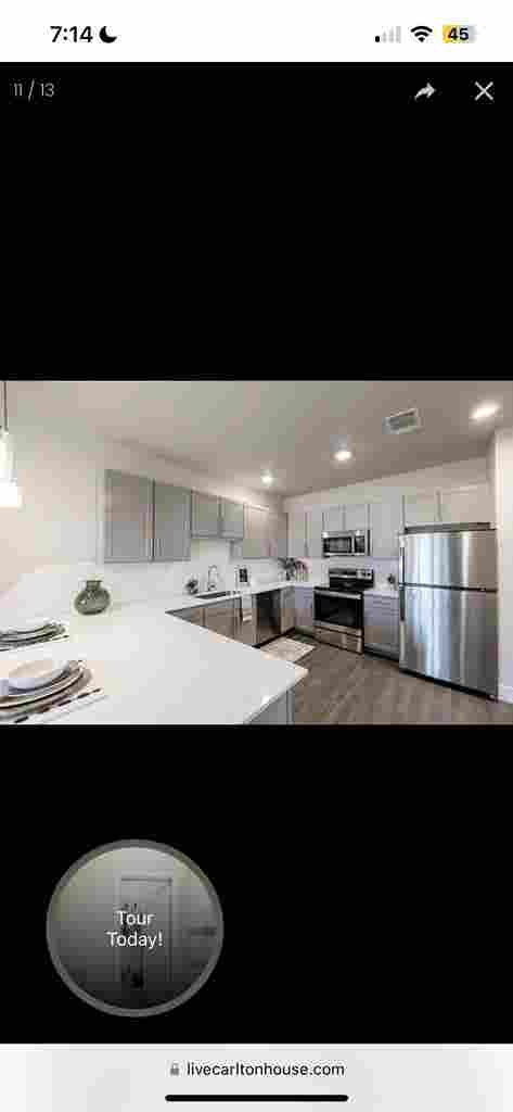 1 bedroom apartment at the Carlton