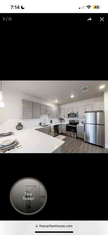1 bedroom apartment at the Carlton