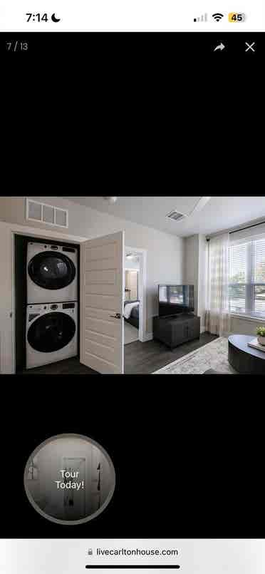 1 bedroom apartment at the Carlton