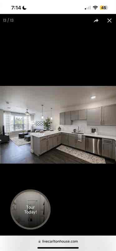1 bedroom apartment at the Carlton