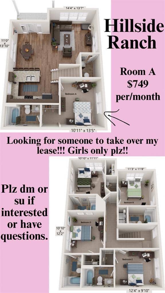 Sublet room at Hill side ranch