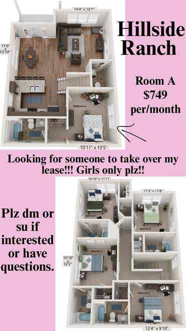 Sublet room at Hill side ranch