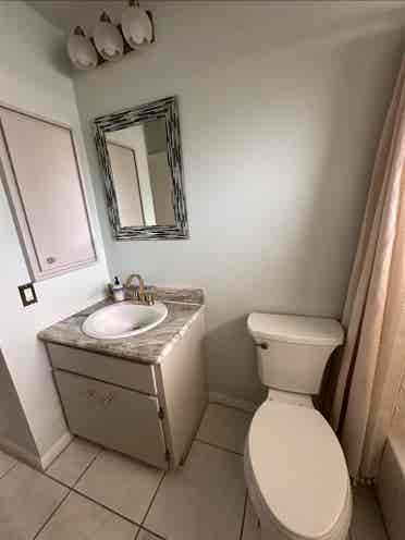 Private bedroom and full bathroom