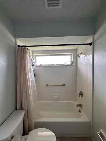Private bedroom and full bathroom