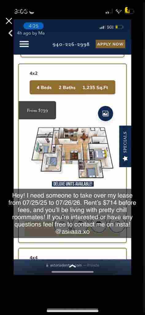 Lease take over opportunity!!