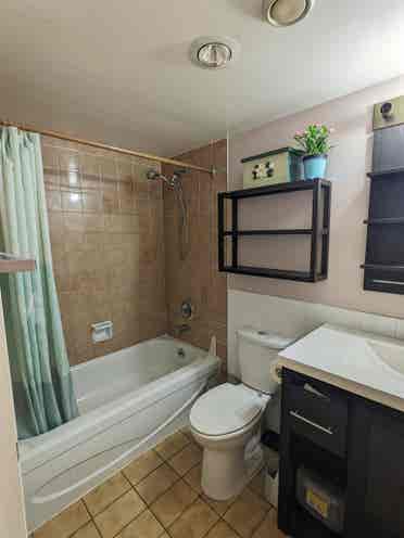 Furnished room with private bath