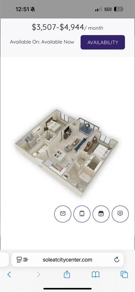 Top floor of luxury apartment