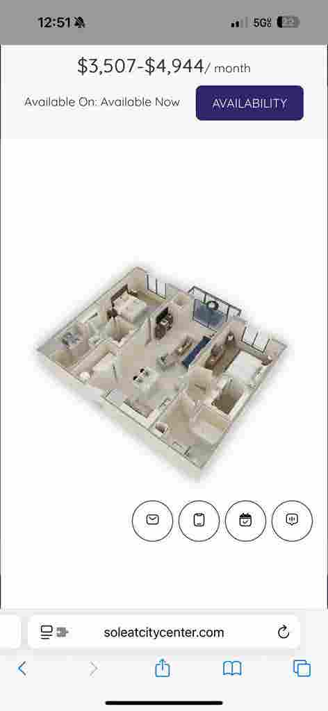 Top floor of luxury apartment