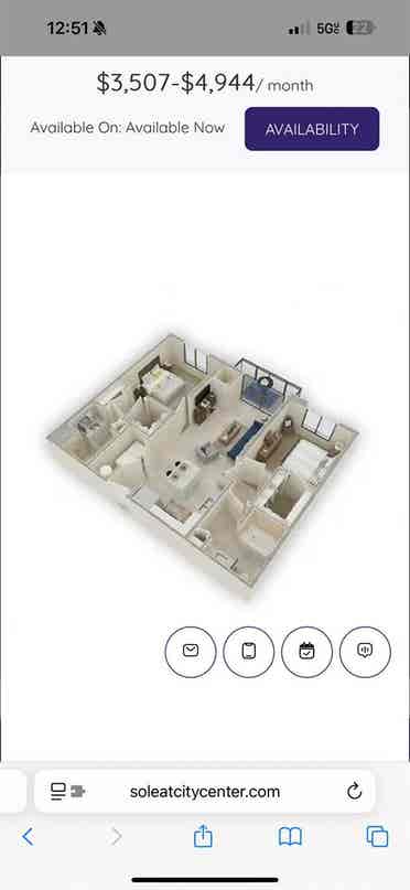 Top floor of luxury apartment