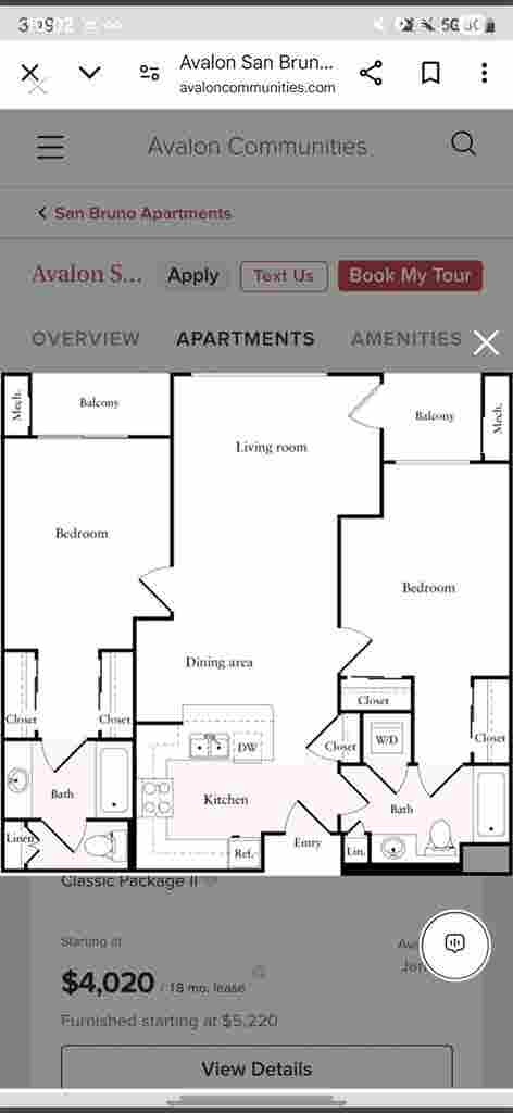 1 bedroom with private bathroom