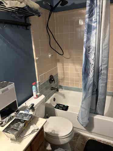 Room with closet and private bath