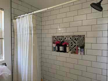 New furnished bedroom and bath