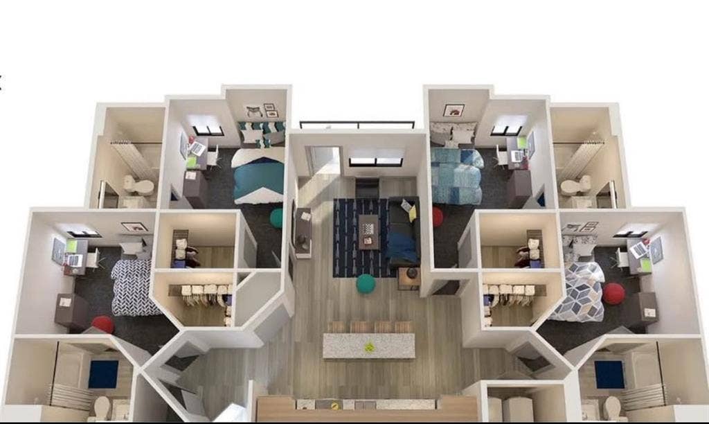 $ per month room