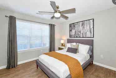 Great bedroom with private bathroom