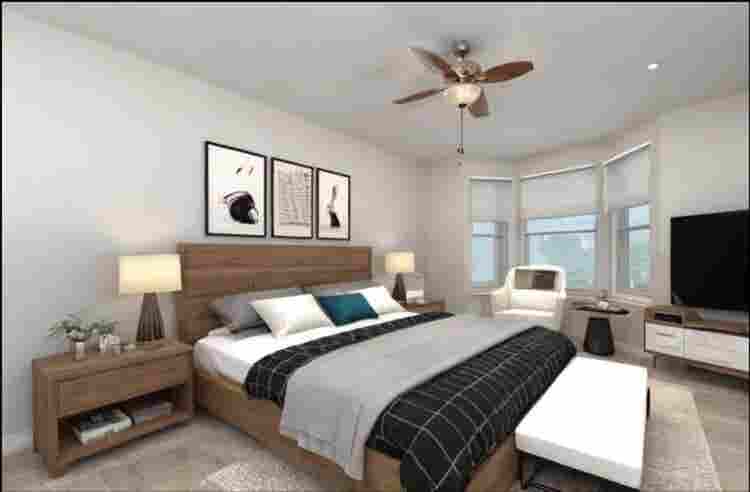 Master bedroom w/ private bathroom