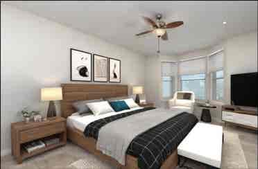 Master bedroom w/ private bathroom