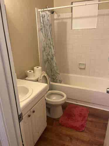 1 
bedroom and private bathroom