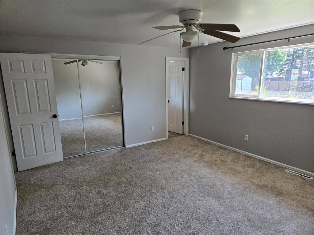 Master bedroom with attached bath