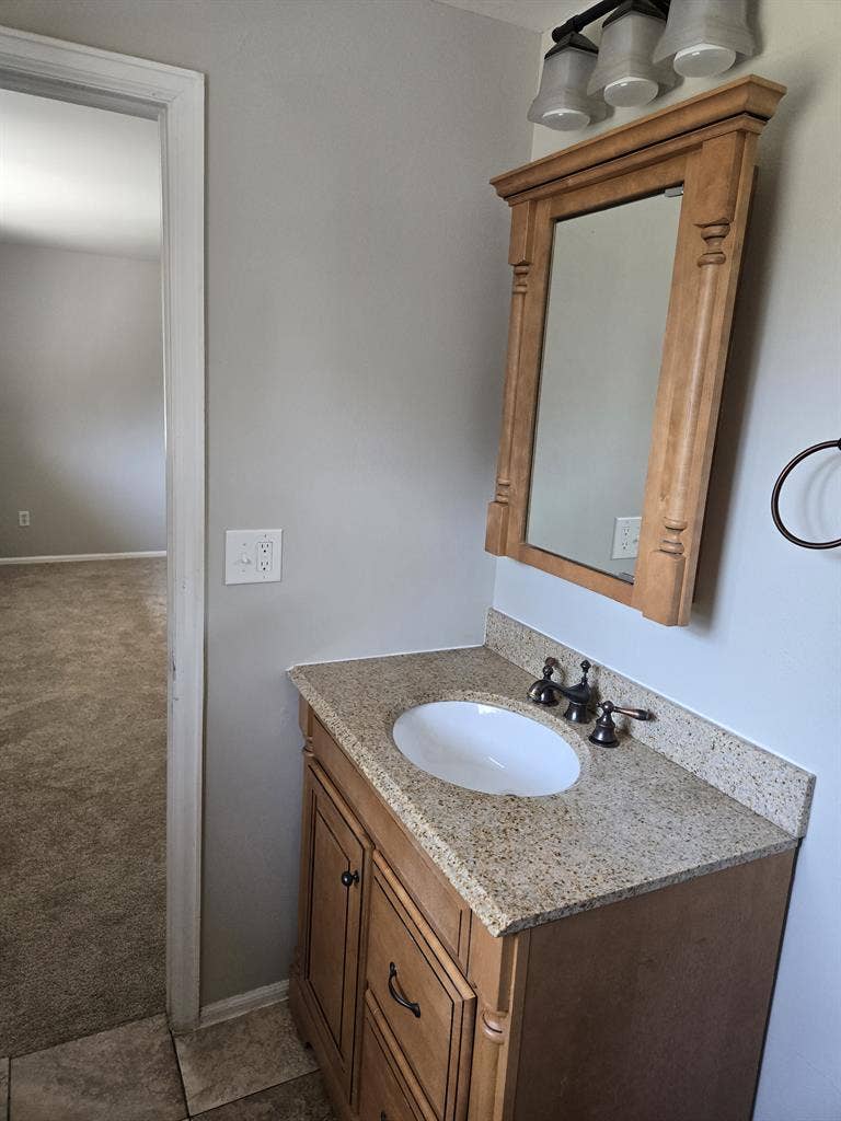 Master bedroom with attached bath