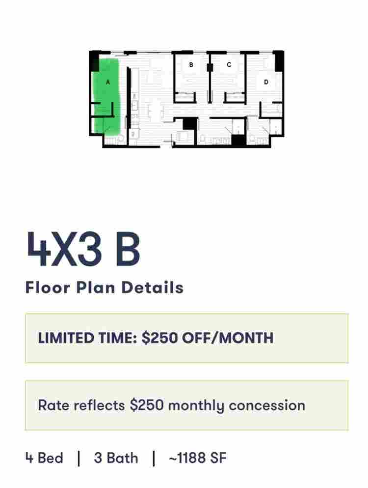 Sublet Available at Oliv Tucson