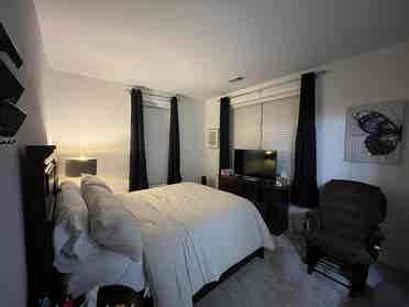Furnished lower level bedroom!