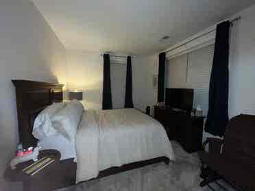 Furnished lower level bedroom!