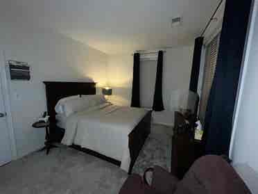 Furnished lower level bedroom!