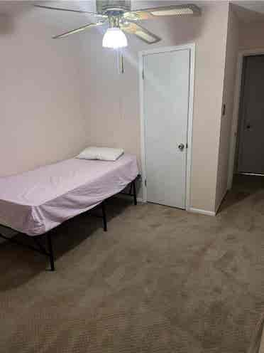 Bedroom with shared bathroom