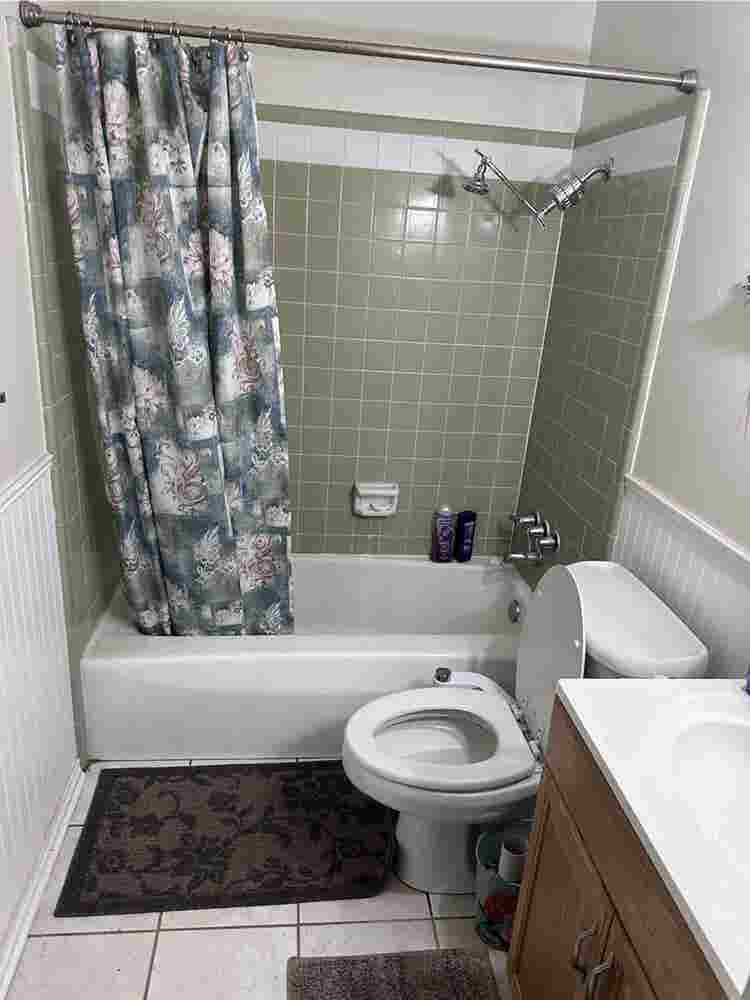Bedroom with shared bathroom