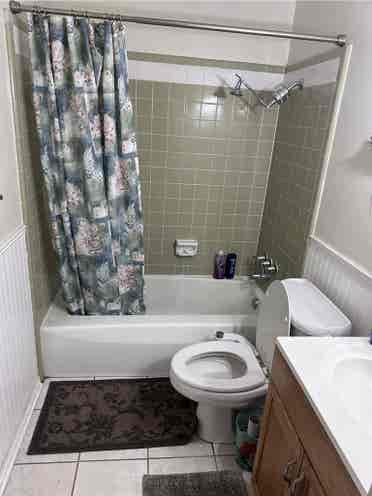 Bedroom with shared bathroom