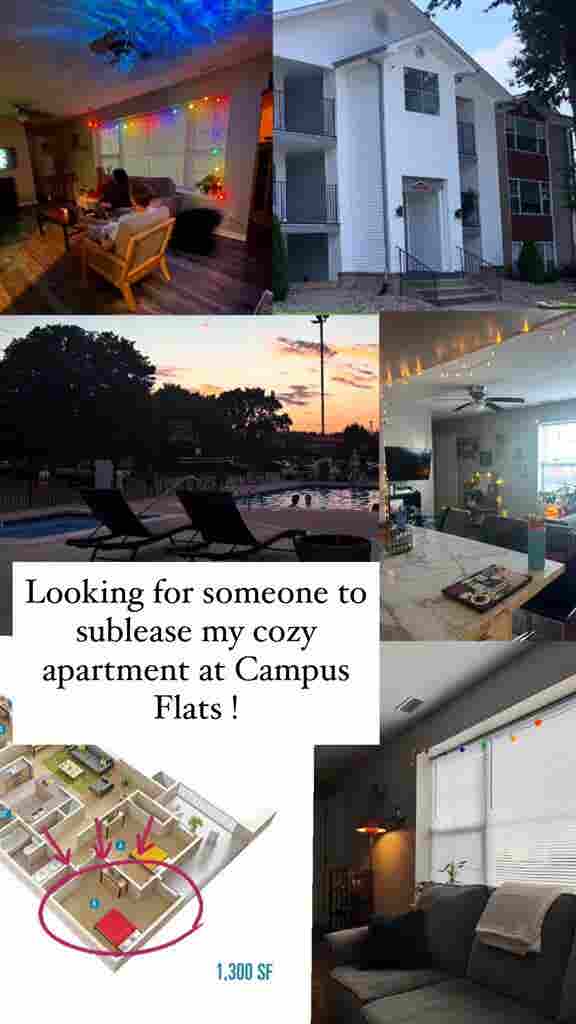 Subleasing my room at Campus Flats!