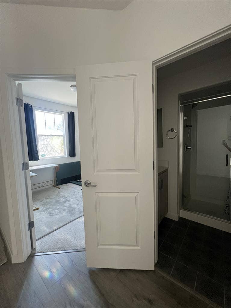 New home, one bedroom open