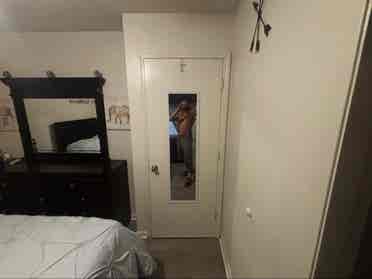 Furnished room queen and smart tv