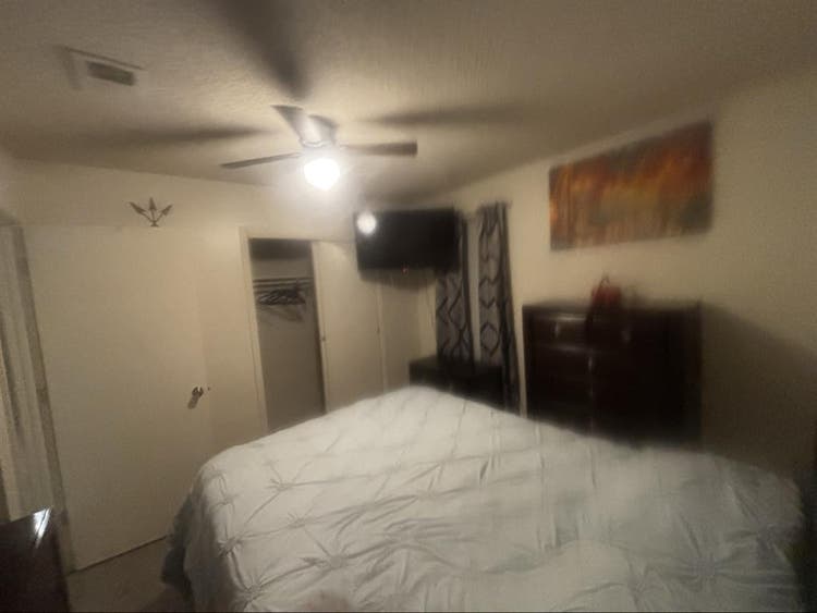 Furnished room queen and smart tv