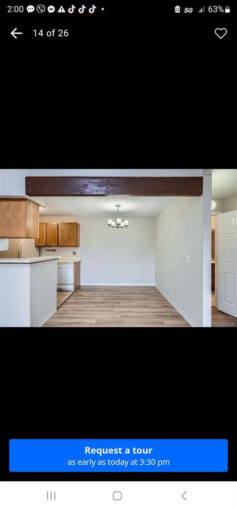 Large bath condo for rent